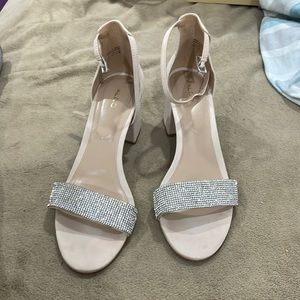 Aldo Nude/Studded Heels - size 10